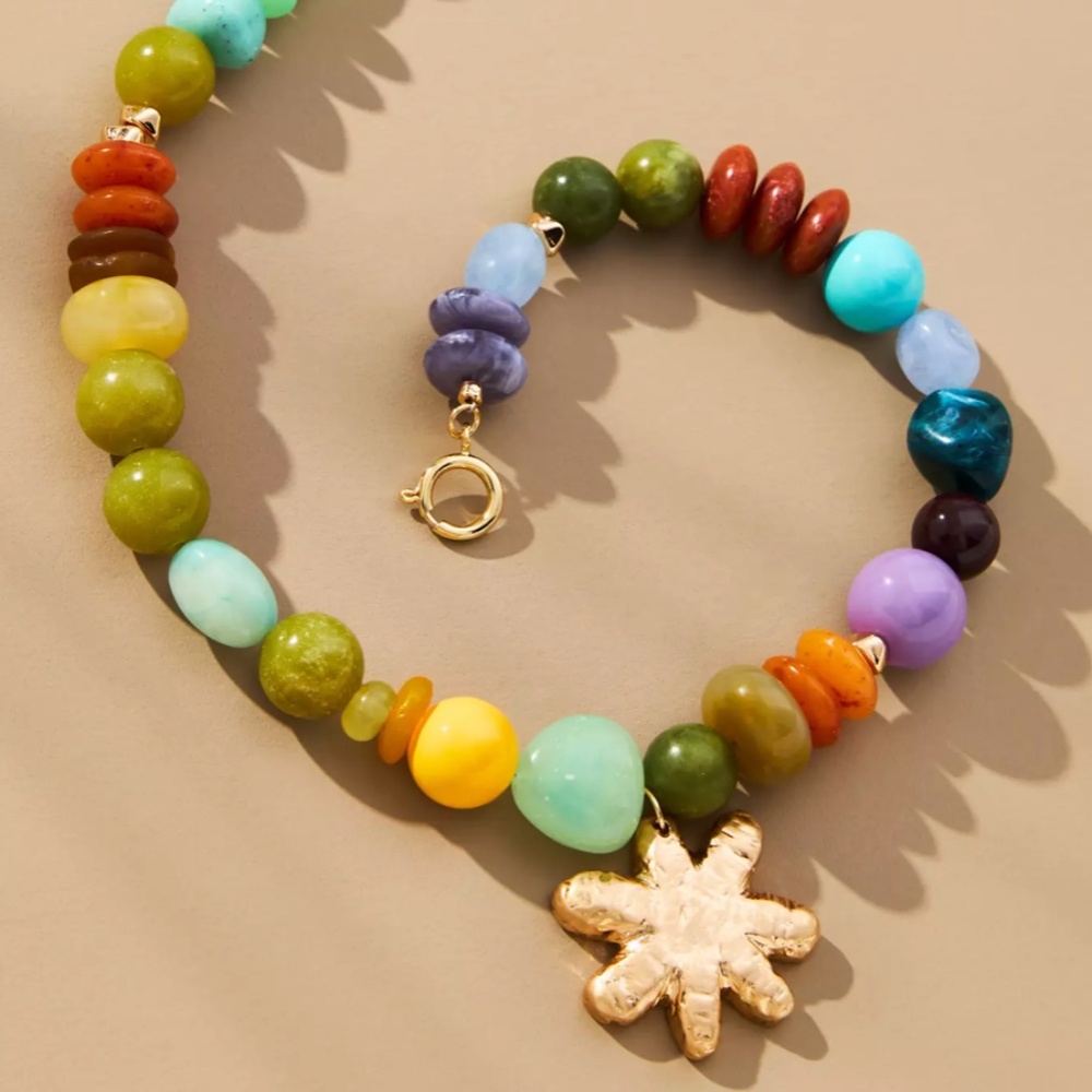 Cool Mix Camp Icon Beaded Necklace